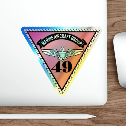 Marine Aircraft Group 49 (USMC) Holographic STICKER Die-Cut Vinyl Decal-The Sticker Space