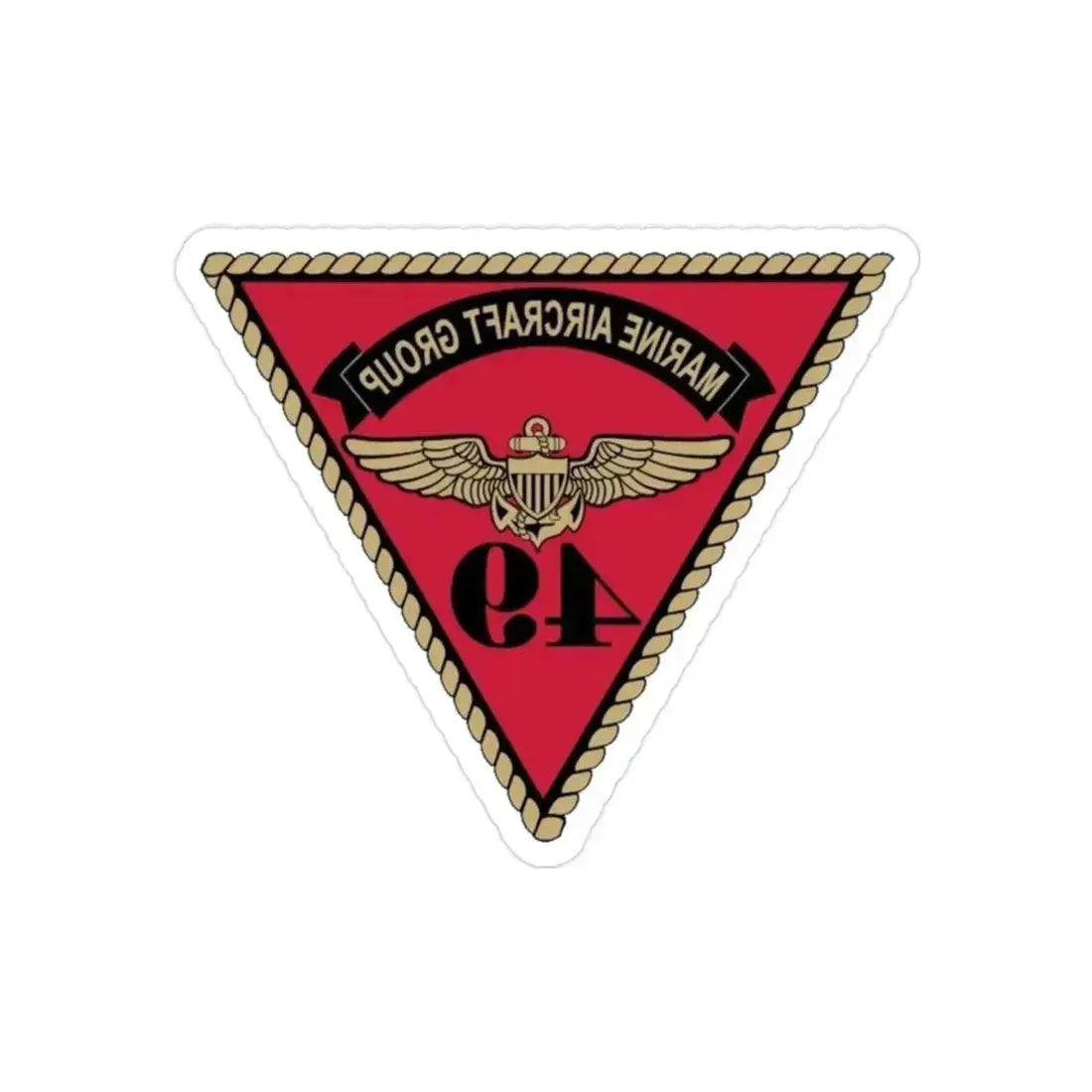 Marine Aircraft Group 49 (USMC) REVERSE PRINT Transparent Die-Cut STICKER 2 Inch Die-Cut Transparent - The Sticker Space