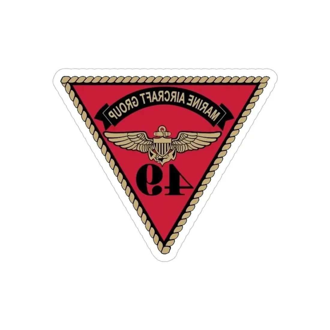 Marine Aircraft Group 49 (USMC) REVERSE PRINT Transparent Die-Cut STICKER - The Sticker Space