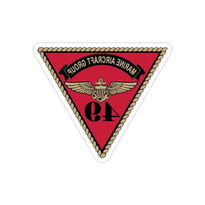 Marine Aircraft Group 49 (USMC) REVERSE PRINT Transparent Die-Cut STICKER - The Sticker Space