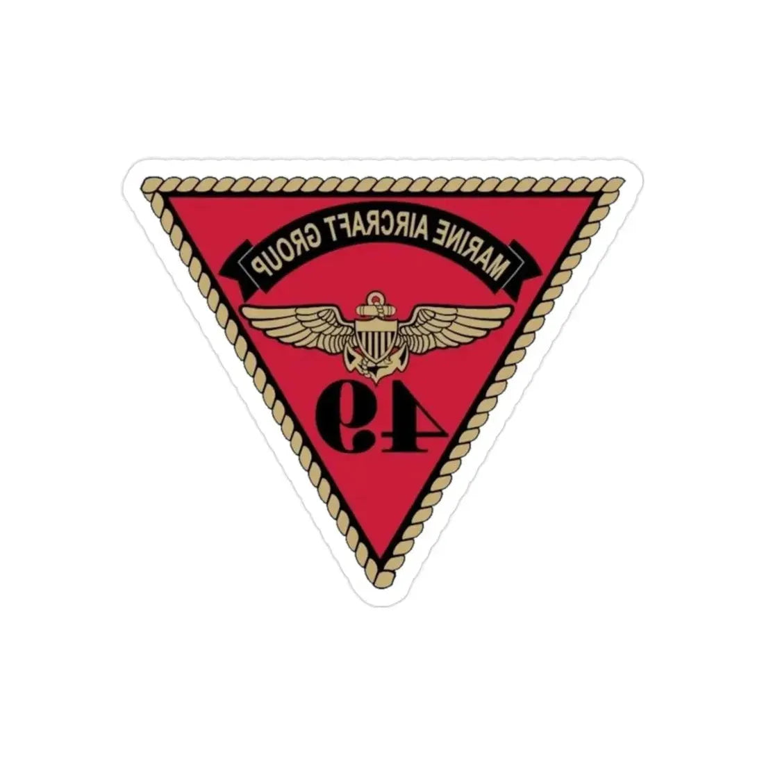 Marine Aircraft Group 49 (USMC) REVERSE PRINT Transparent Die-Cut STICKER - The Sticker Space