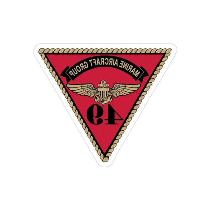 Marine Aircraft Group 49 (USMC) REVERSE PRINT Transparent Die-Cut STICKER - The Sticker Space