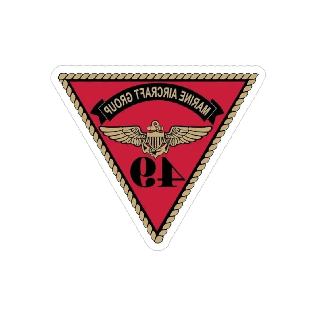 Marine Aircraft Group 49 (USMC) REVERSE PRINT Transparent Die-Cut STICKER - The Sticker Space