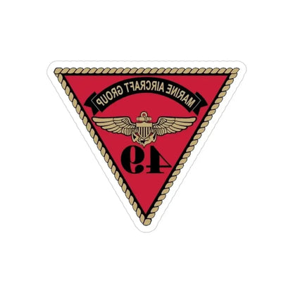 Marine Aircraft Group 49 (USMC) REVERSE PRINT Transparent Die-Cut STICKER - The Sticker Space