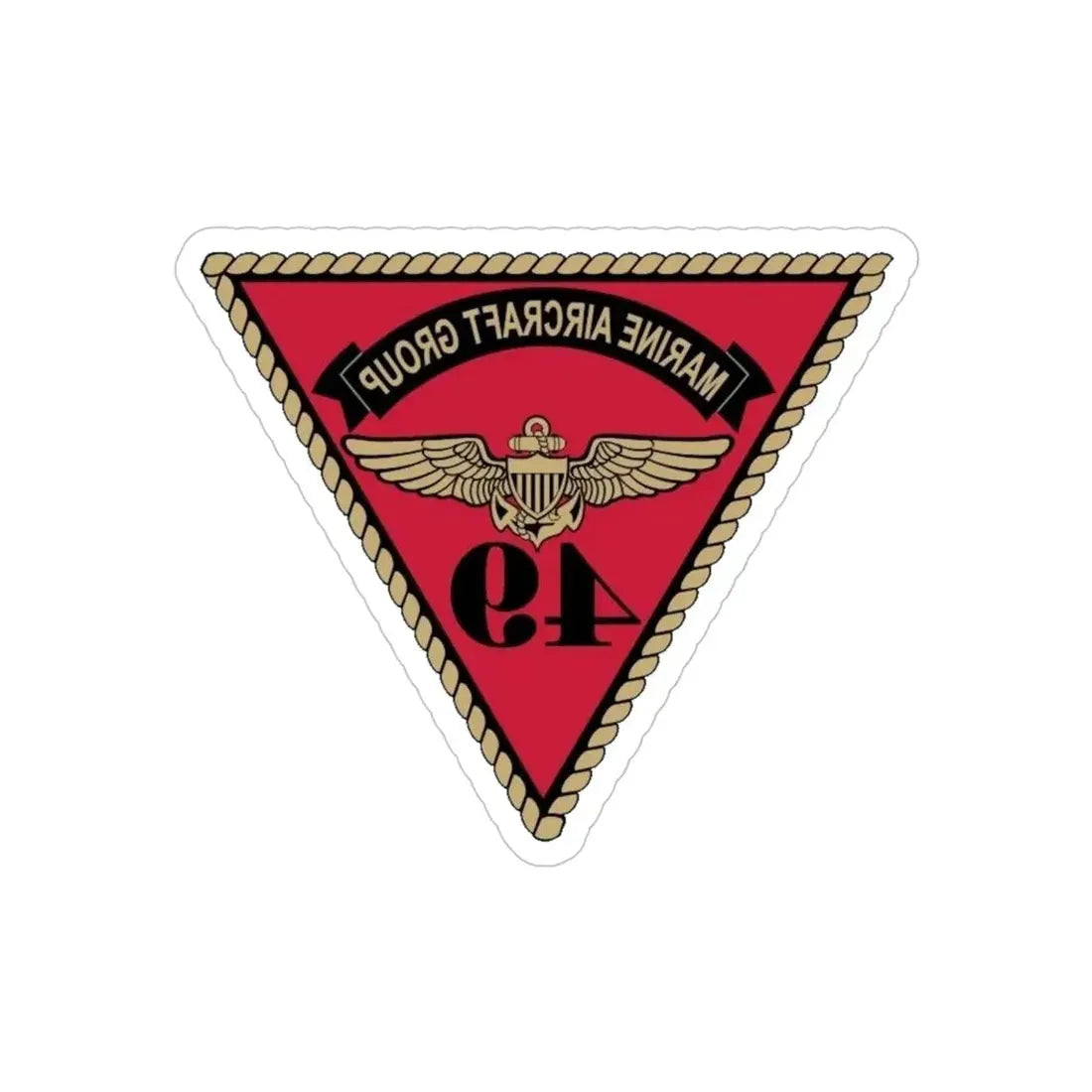 Marine Aircraft Group 49 (USMC) REVERSE PRINT Transparent Die-Cut STICKER - The Sticker Space
