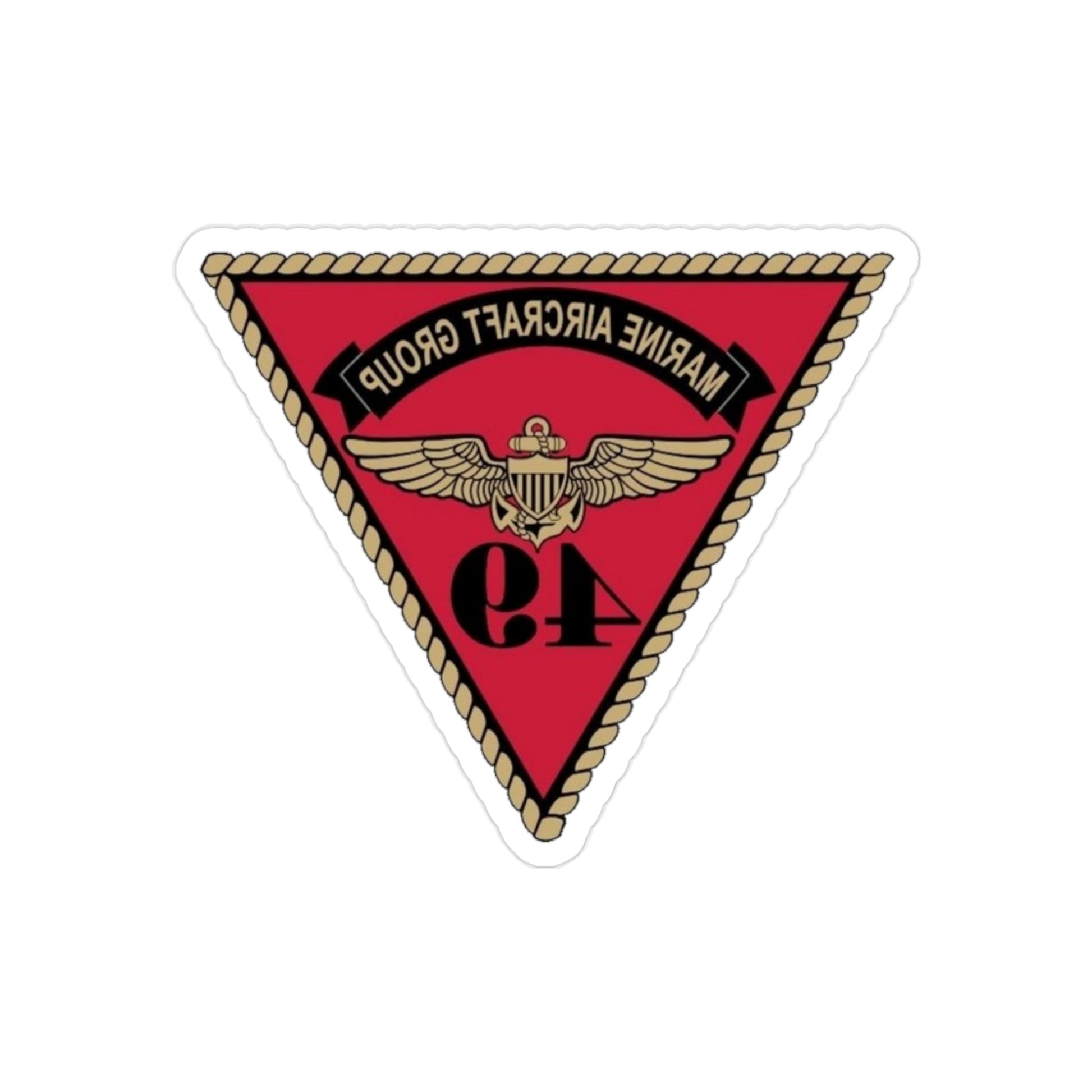 Marine Aircraft Group 49 (USMC) REVERSE PRINT Transparent STICKER-2" × 2"-The Sticker Space