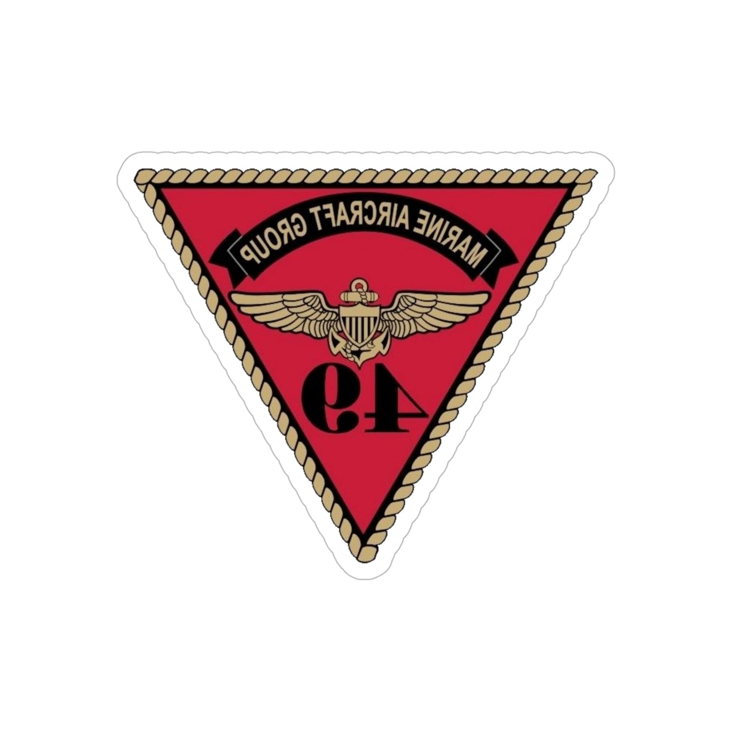 Marine Aircraft Group 49 (USMC) REVERSE PRINT Transparent STICKER-6 Inch-The Sticker Space