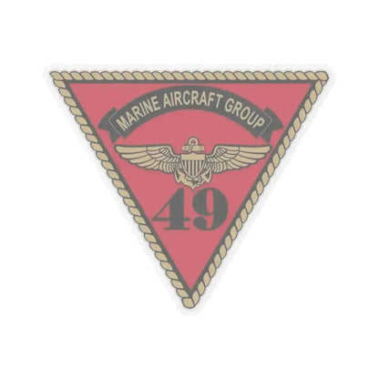 Marine Aircraft Group 49 (USMC) STICKER Vinyl Kiss-Cut Decal 4 Inch Transparent - The Sticker Space