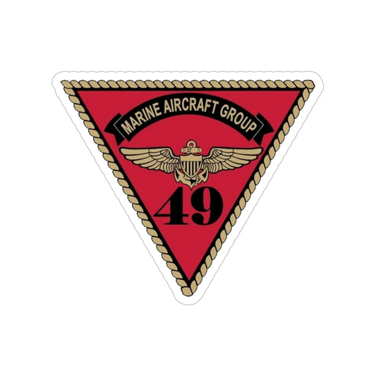 Marine Aircraft Group 49 (USMC) Transparent STICKER Die-Cut Vinyl Decal-6 Inch-The Sticker Space