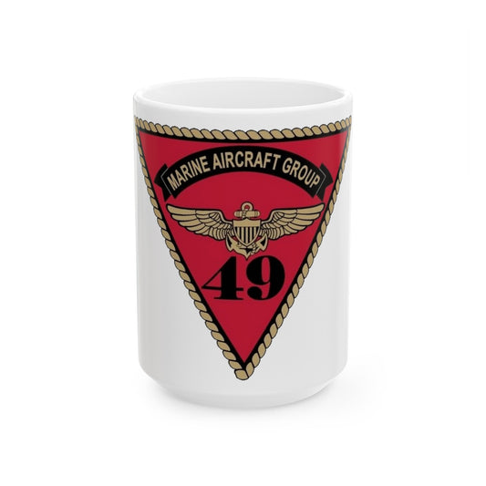 Marine Aircraft Group 49 (USMC) White Coffee Mug-15oz-The Sticker Space