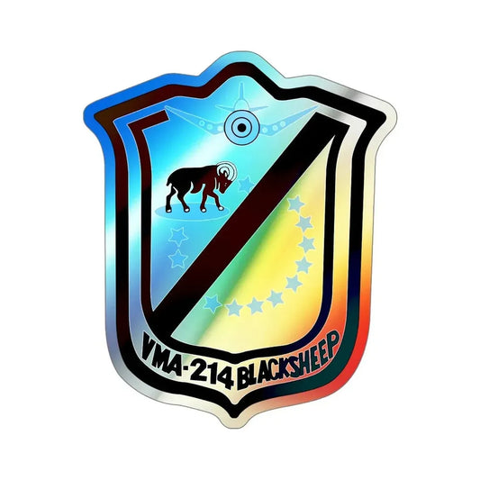 Marine Attack Squadron 214 VMA 214 (USMC) Holographic STICKER Die-Cut Vinyl Decal 6 Inch - The Sticker Space