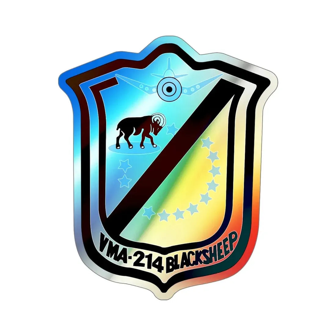 Marine Attack Squadron 214 VMA 214 (USMC) Holographic STICKER Die-Cut Vinyl Decal - The Sticker Space