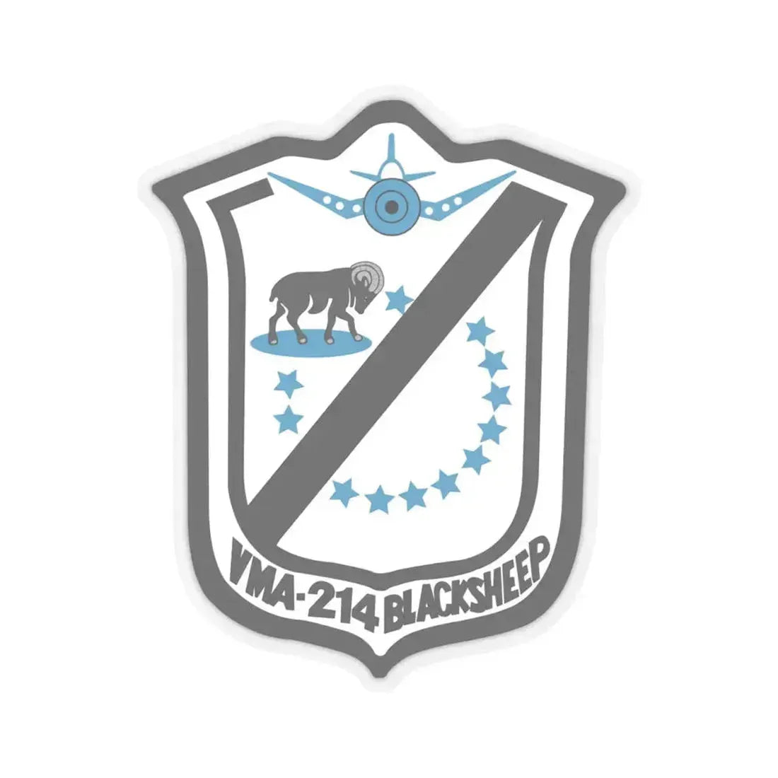 Marine Attack Squadron 214 VMA 214 (USMC) STICKER Vinyl Kiss-Cut Decal 4 Inch Transparent - The Sticker Space