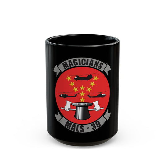 Marine Aviation Logistics Squadron 39 (USMC) Black Coffee Mug-15oz-The Sticker Space