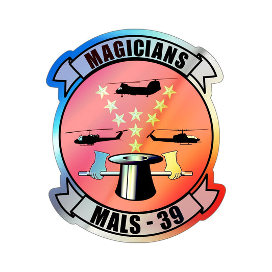 Marine Aviation Logistics Squadron 39 (USMC) Holographic STICKER Die-Cut Vinyl Decal-6 Inch-The Sticker Space