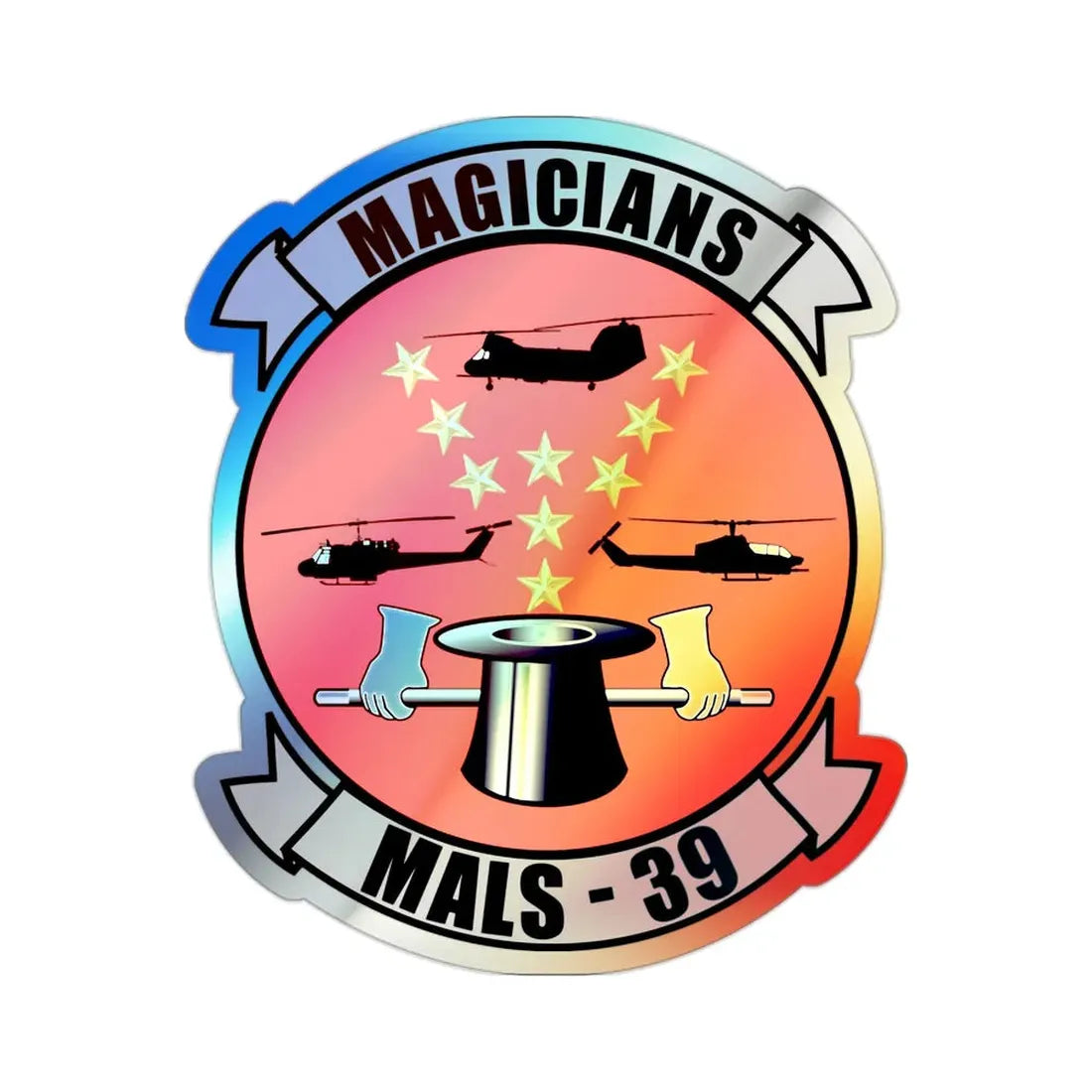 Marine Aviation Logistics Squadron 39 (USMC) Holographic STICKER Die-Cut Vinyl Decal - The Sticker Space