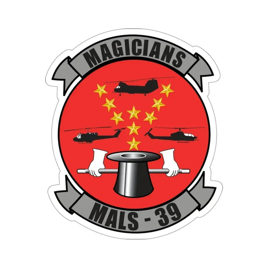 Marine Aviation Logistics Squadron 39 (USMC) STICKER Vinyl Die-Cut Decal 3 Inch - The Sticker Space