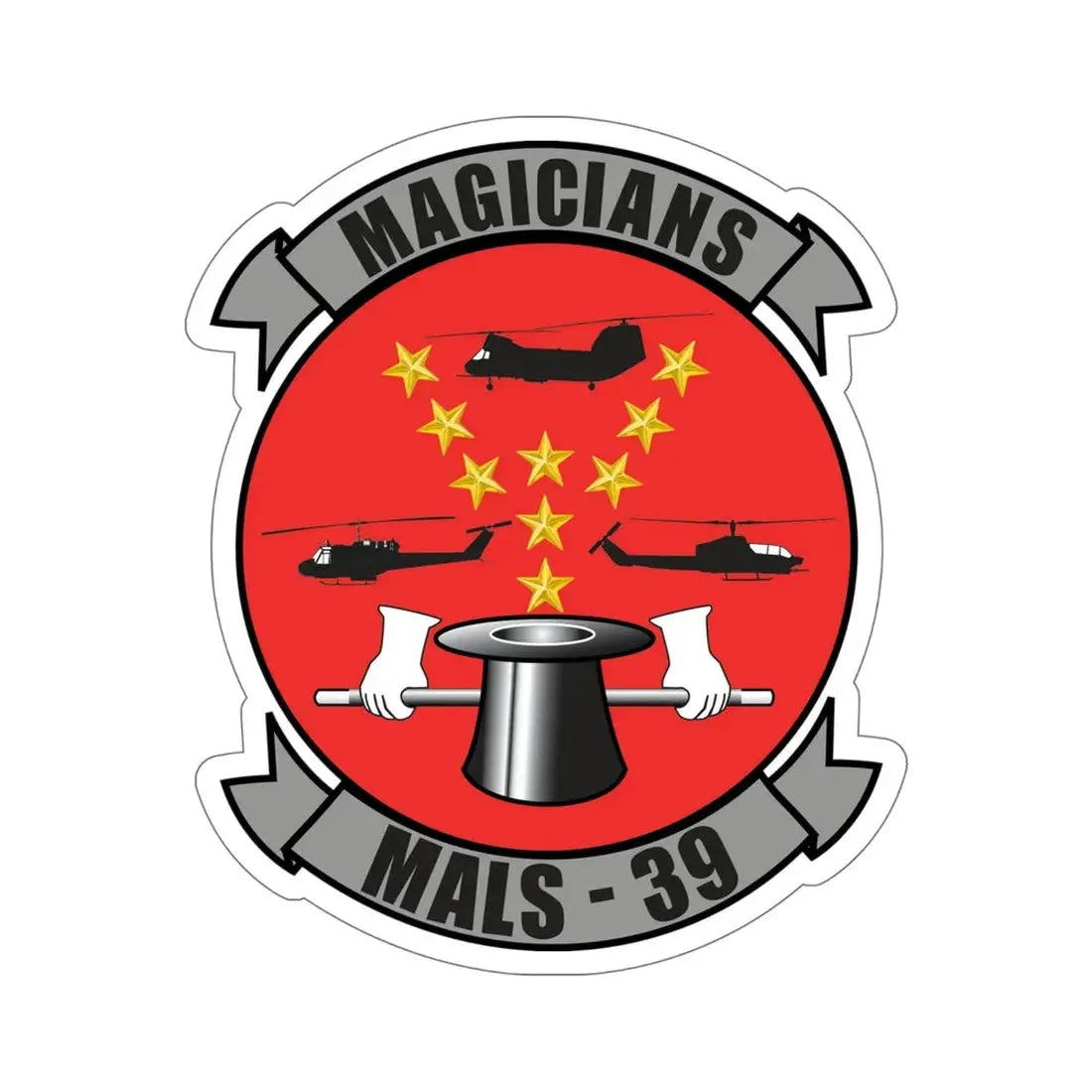 Marine Aviation Logistics Squadron 39 (USMC) STICKER Vinyl Die-Cut Decal - The Sticker Space