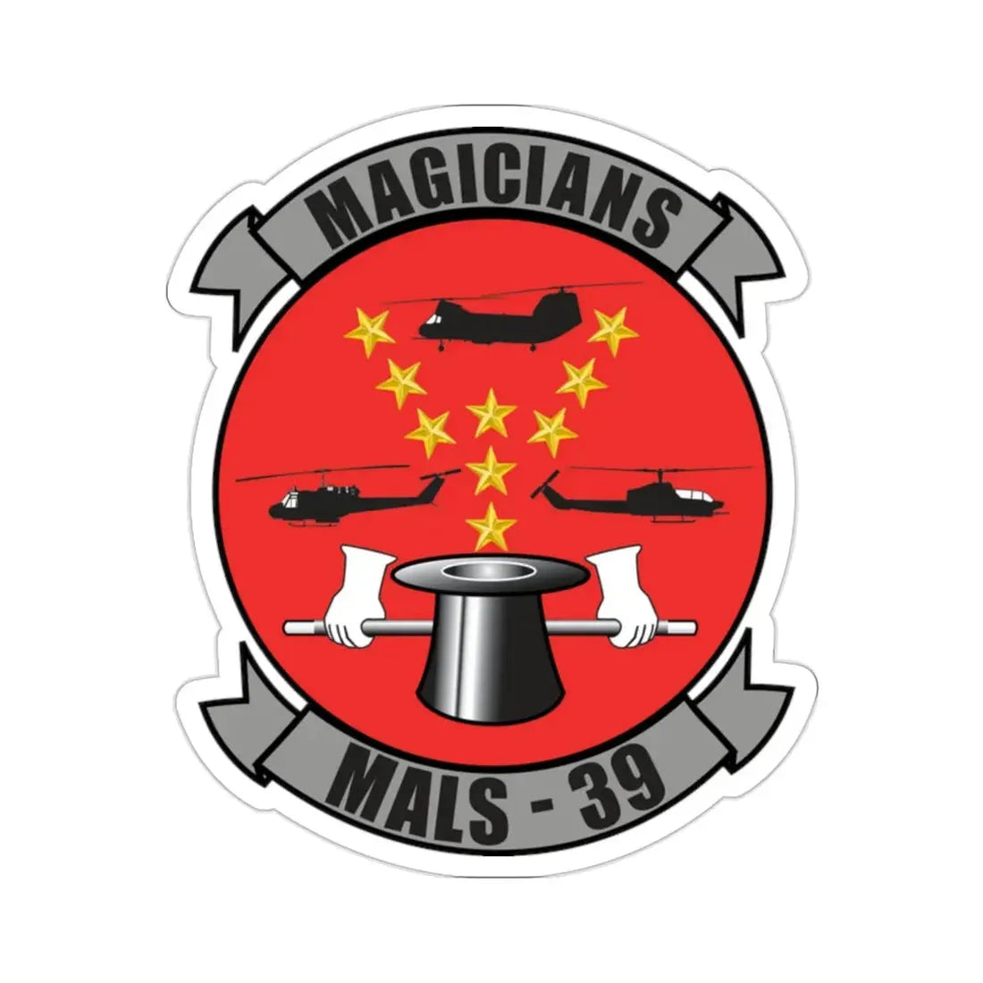 Marine Aviation Logistics Squadron 39 (USMC) STICKER Vinyl Die-Cut Decal - The Sticker Space