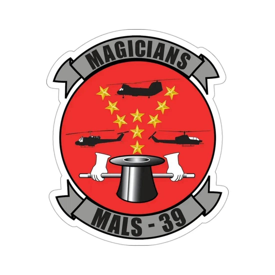 Marine Aviation Logistics Squadron 39 (USMC) STICKER Vinyl Die-Cut Decal - The Sticker Space