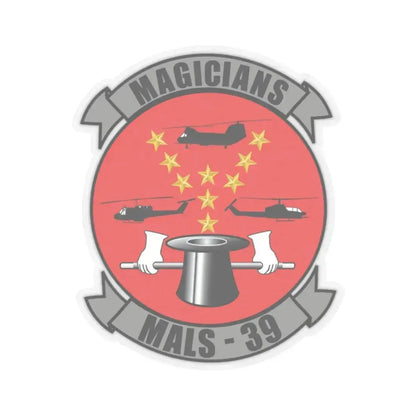 Marine Aviation Logistics Squadron 39 (USMC) STICKER Vinyl Kiss-Cut Decal 2 Inch Transparent - The Sticker Space