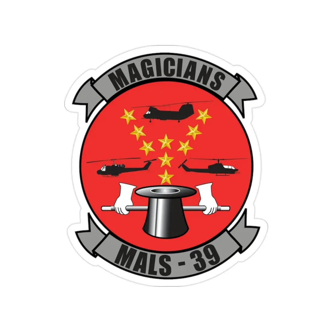 Marine Aviation Logistics Squadron 39 (USMC) Transparent STICKER Die-Cut Vinyl Decal - The Sticker Space