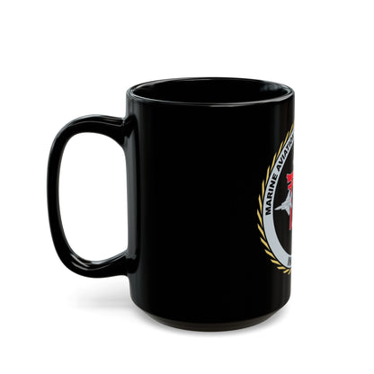 Marine Aviation Training System Site Iwakuni (USMC) Black Coffee Mug-The Sticker Space