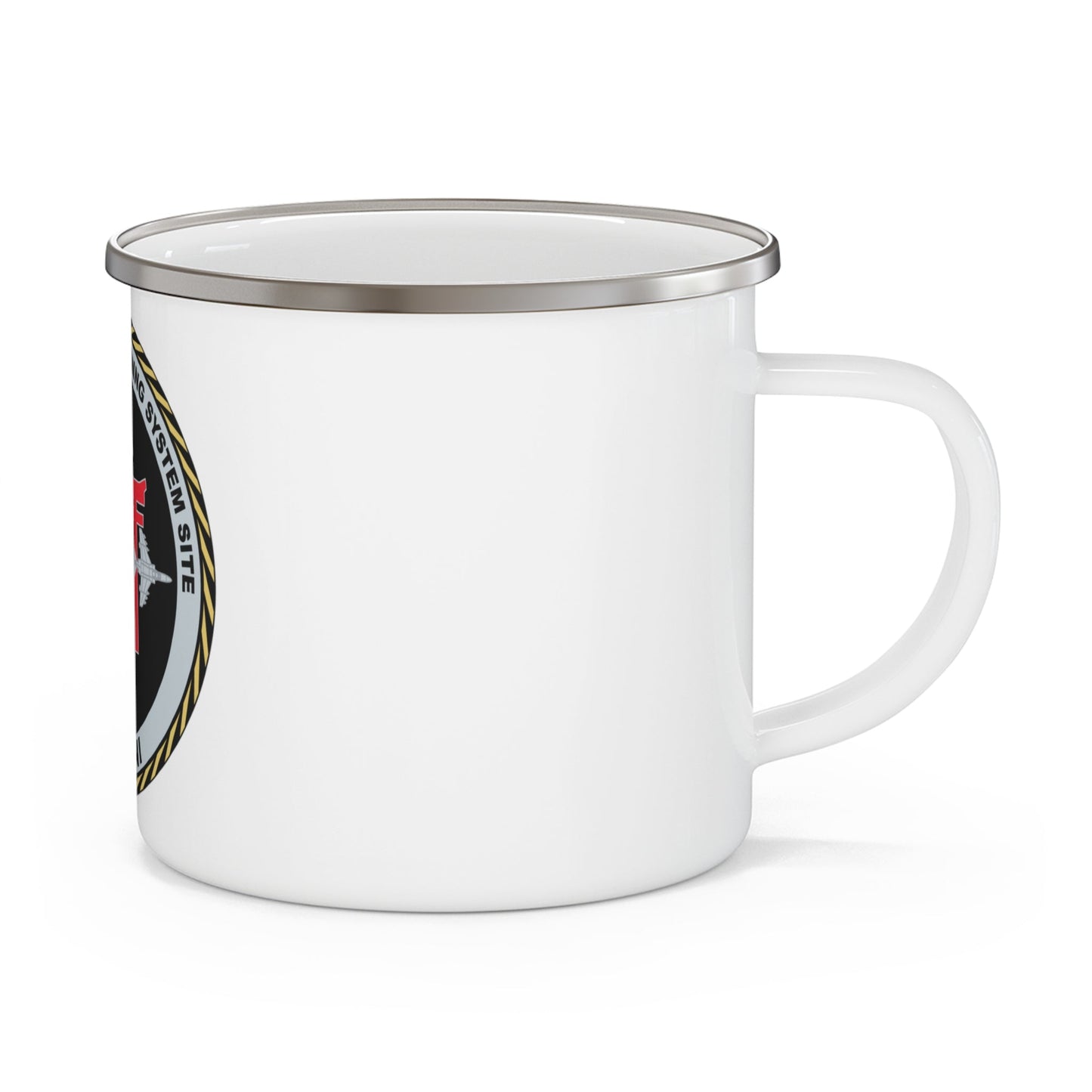 Marine Aviation Training System Site Iwakuni (USMC) Enamel Mug-12oz-The Sticker Space