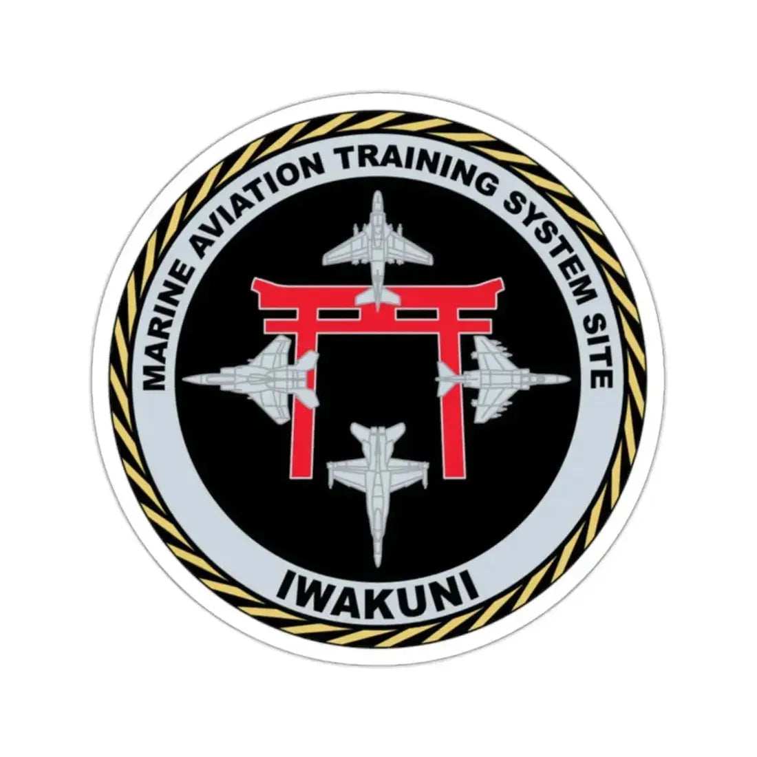 Marine Aviation Training System Site Iwakuni (USMC) STICKER Vinyl Kiss-Cut Decal 2 Inch White - The Sticker Space