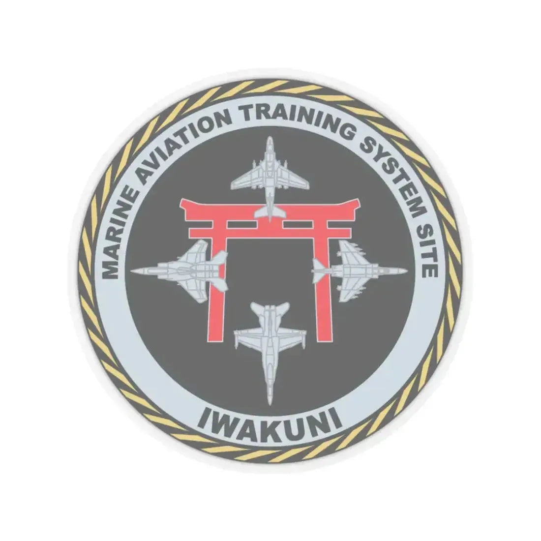 Marine Aviation Training System Site Iwakuni (USMC) STICKER Vinyl Kiss-Cut Decal 3 Inch Transparent - The Sticker Space