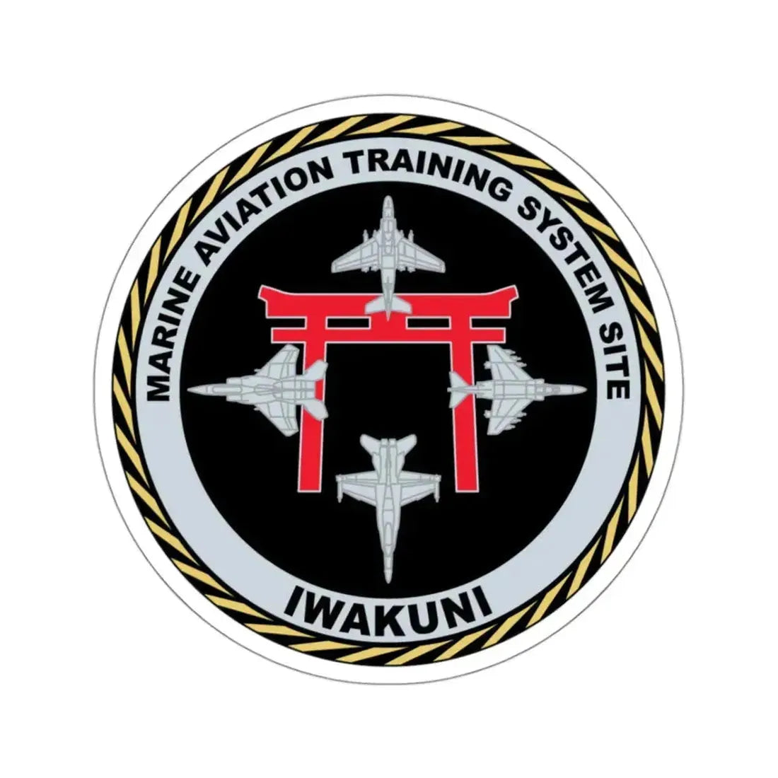 Marine Aviation Training System Site Iwakuni (USMC) STICKER Vinyl Kiss-Cut Decal 3 Inch White - The Sticker Space