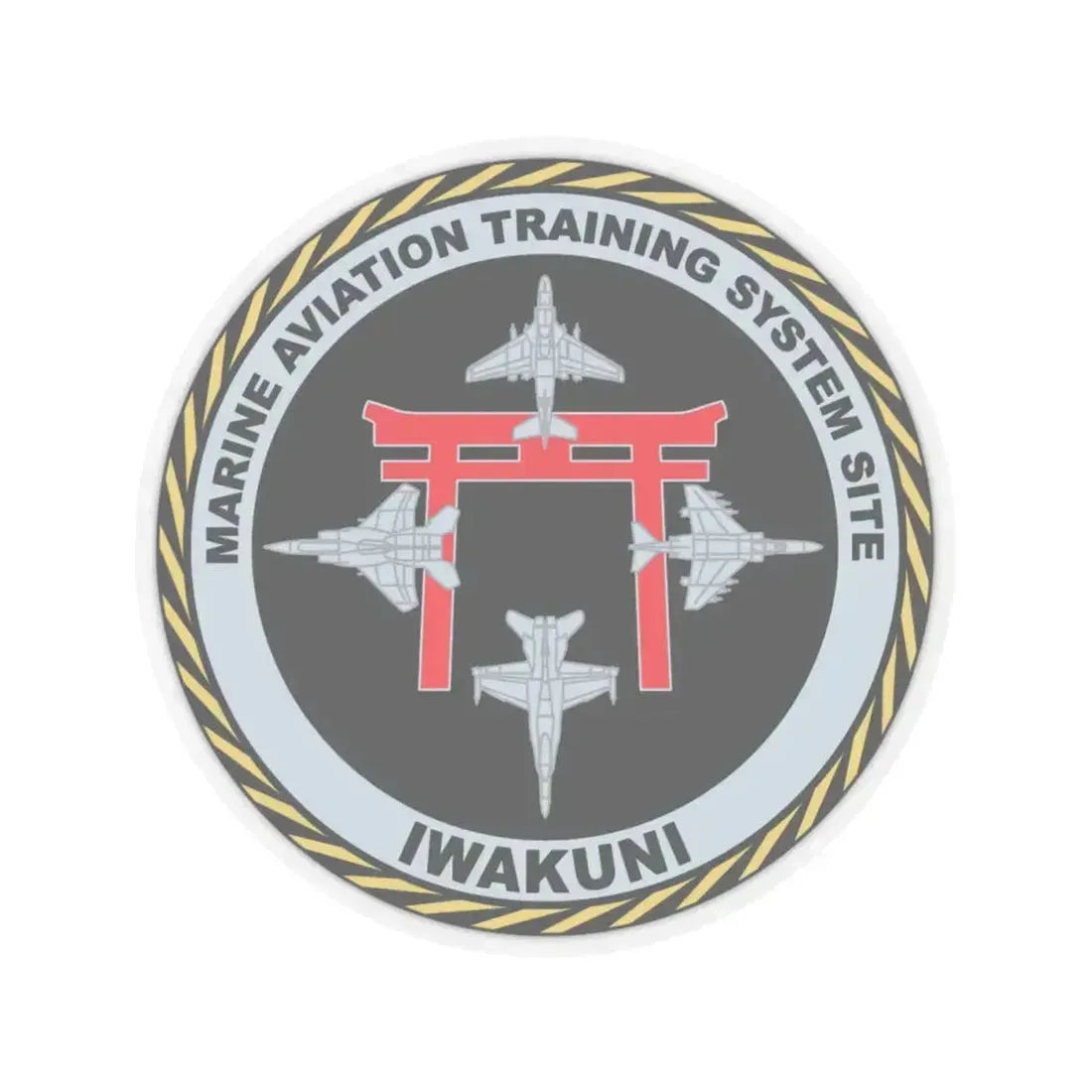 Marine Aviation Training System Site Iwakuni (USMC) STICKER Vinyl Kiss-Cut Decal 4 Inch Transparent - The Sticker Space