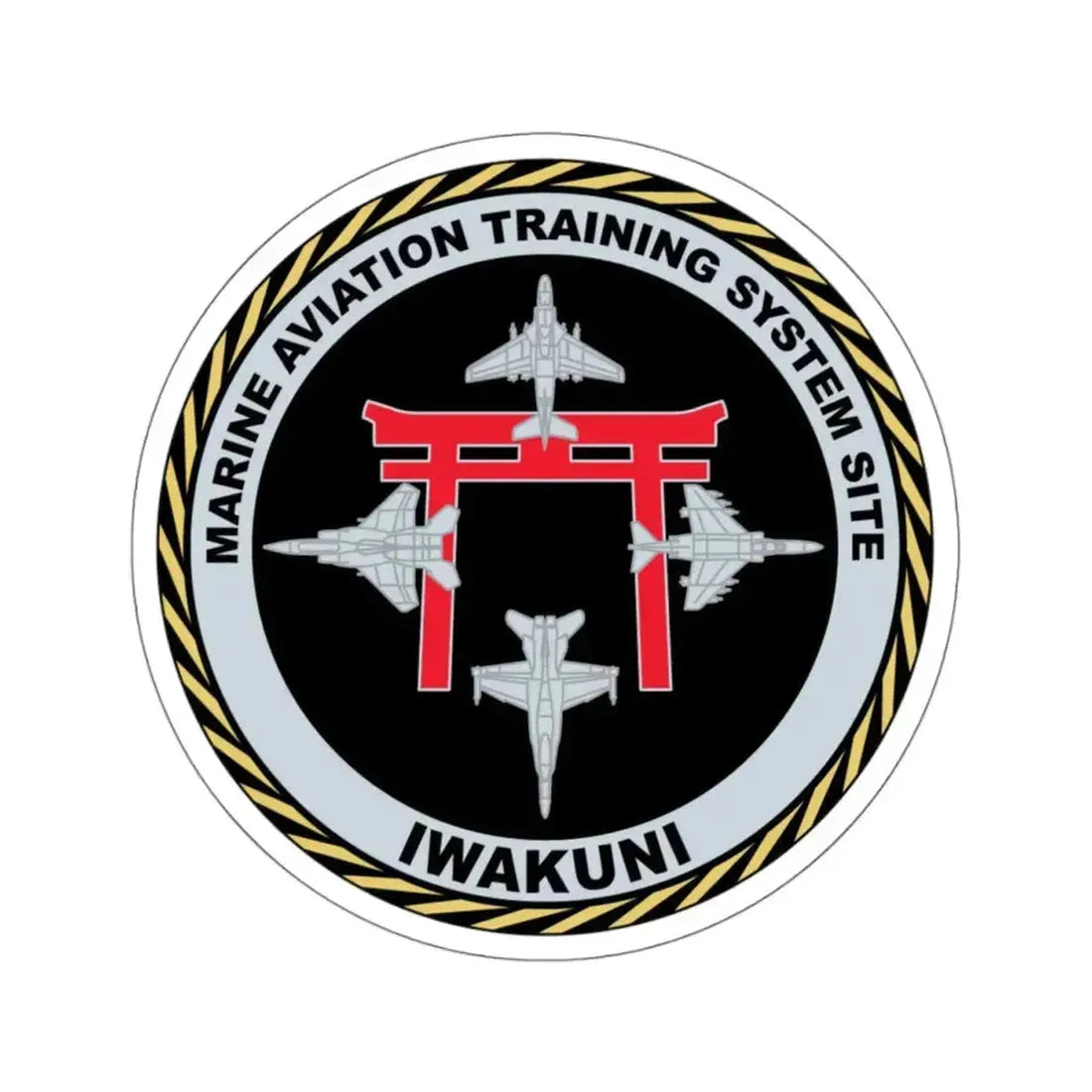 Marine Aviation Training System Site Iwakuni (USMC) STICKER Vinyl Kiss-Cut Decal 4 Inch White - The Sticker Space