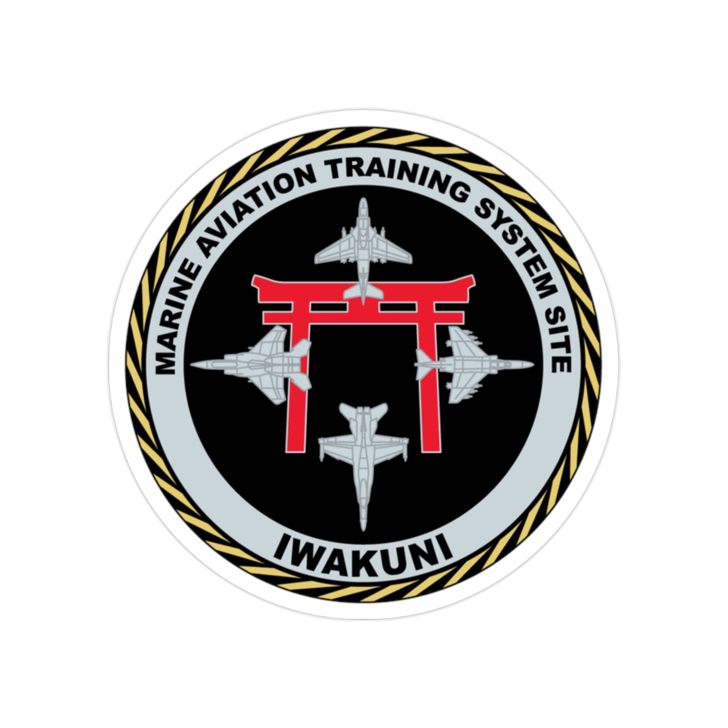 Marine Aviation Training System Site Iwakuni (USMC) Transparent STICKER Die-Cut Vinyl Decal-2 Inch-The Sticker Space