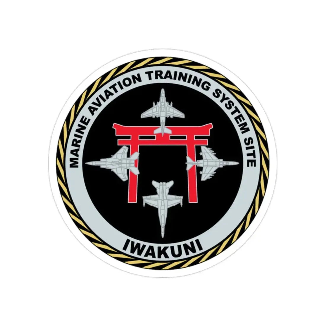 Marine Aviation Training System Site Iwakuni (USMC) Transparent STICKER Die-Cut Vinyl Decal 2 Inch - The Sticker Space