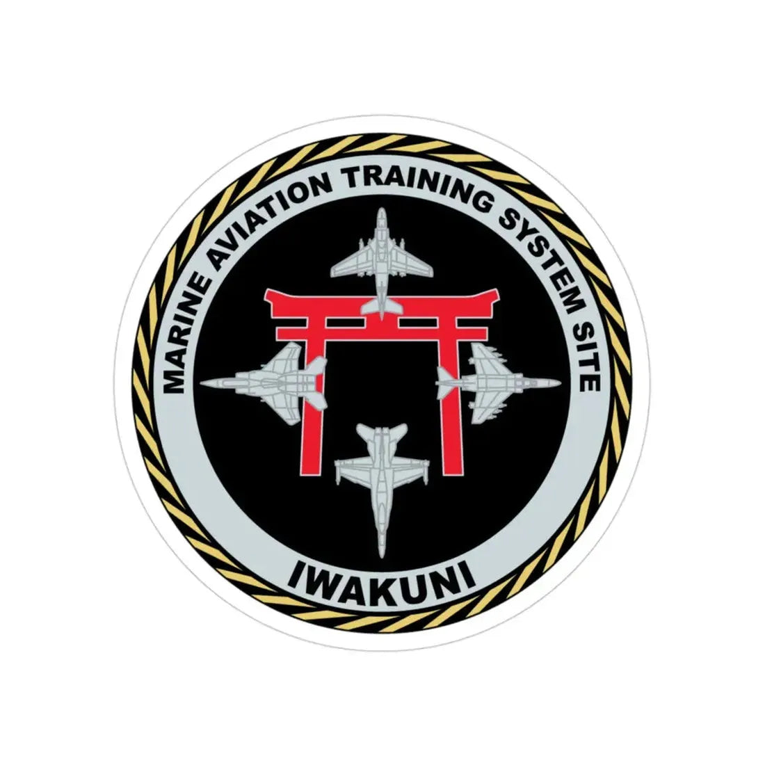 Marine Aviation Training System Site Iwakuni (USMC) Transparent STICKER Die-Cut Vinyl Decal 3 Inch - The Sticker Space
