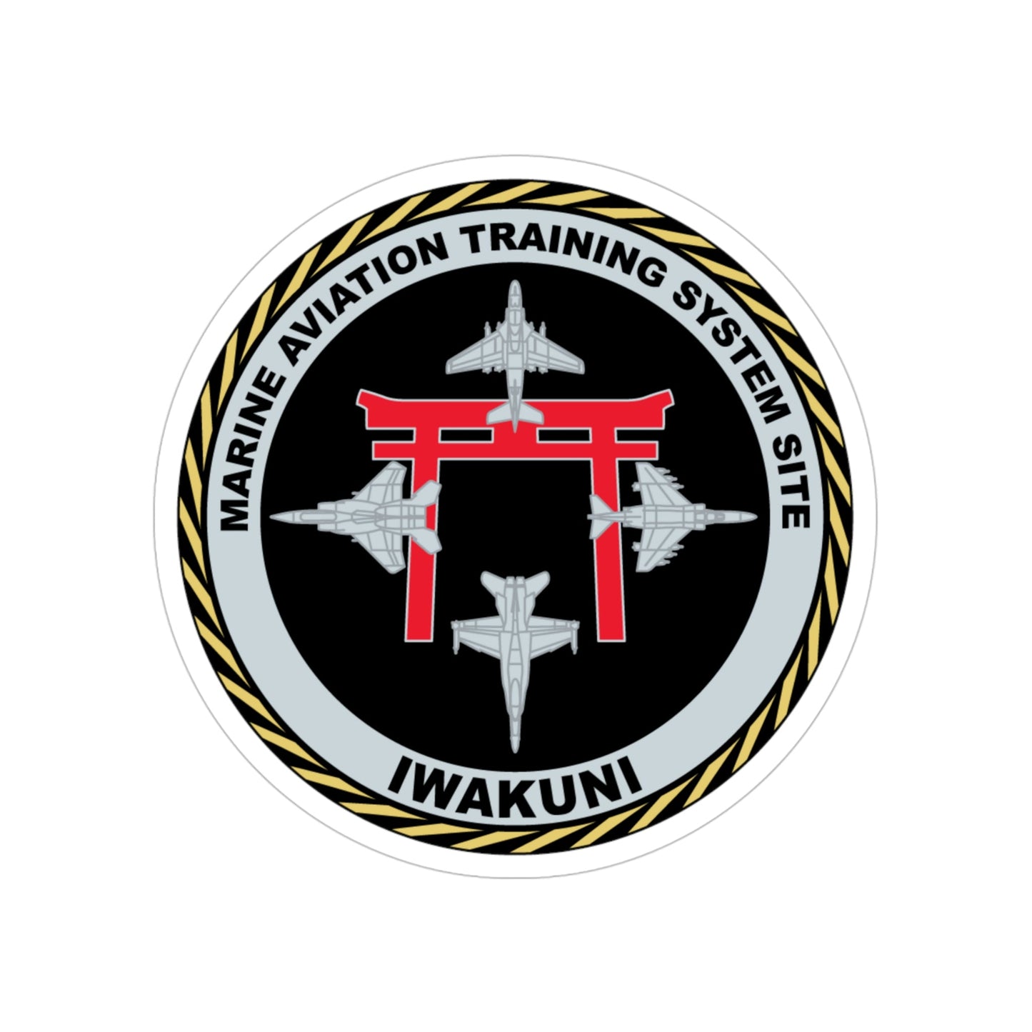 Marine Aviation Training System Site Iwakuni (USMC) Transparent STICKER Die-Cut Vinyl Decal-4 Inch-The Sticker Space