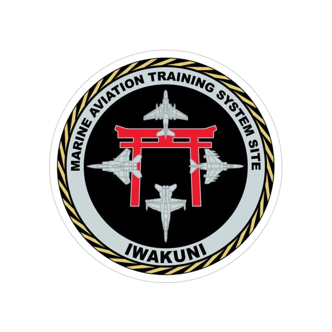 Marine Aviation Training System Site Iwakuni (USMC) Transparent STICKER Die-Cut Vinyl Decal 4 Inch - The Sticker Space