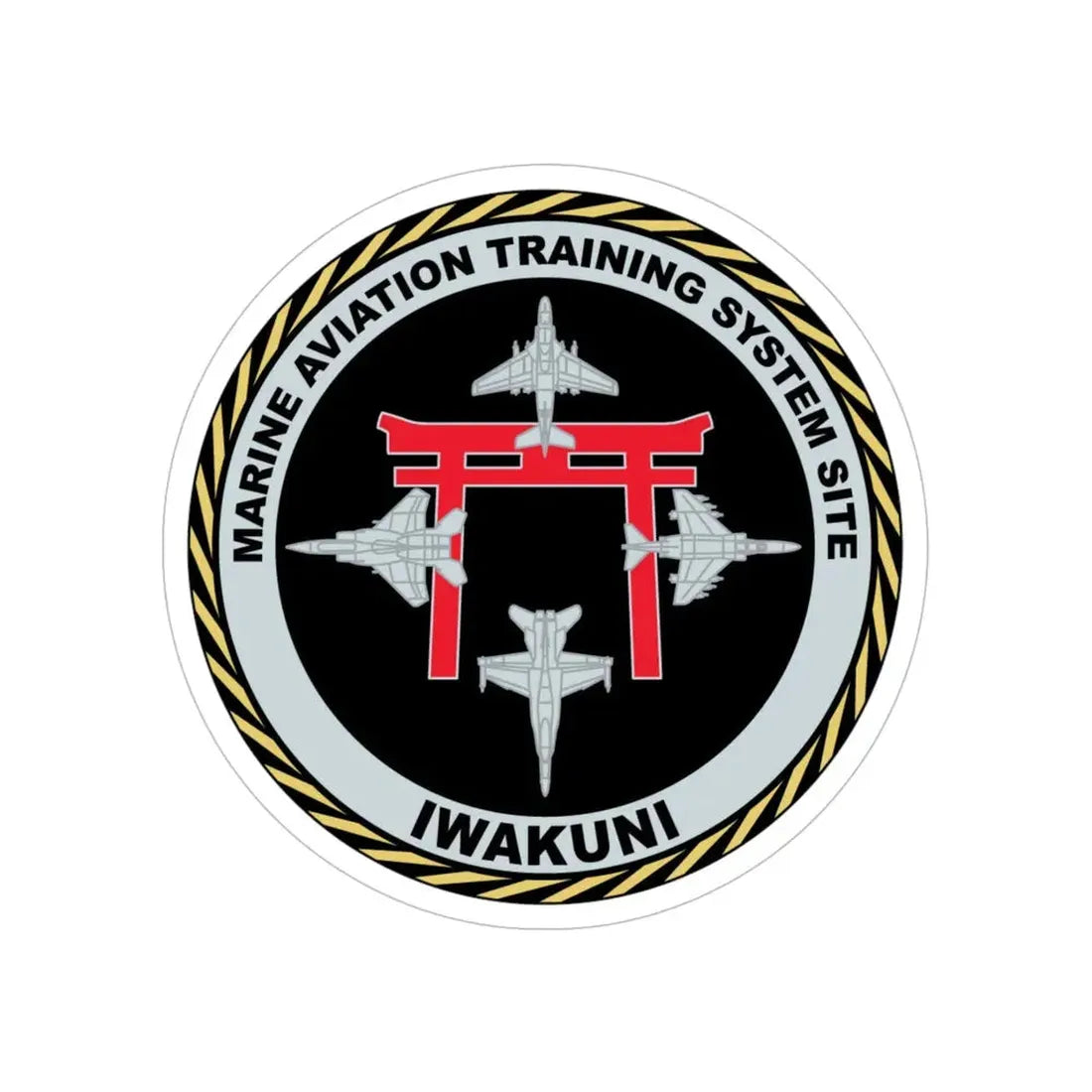Marine Aviation Training System Site Iwakuni (USMC) Transparent STICKER Die-Cut Vinyl Decal 5 Inch - The Sticker Space