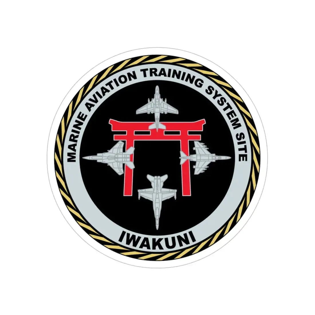 Marine Aviation Training System Site Iwakuni (USMC) Transparent STICKER Die-Cut Vinyl Decal 6 Inch - The Sticker Space