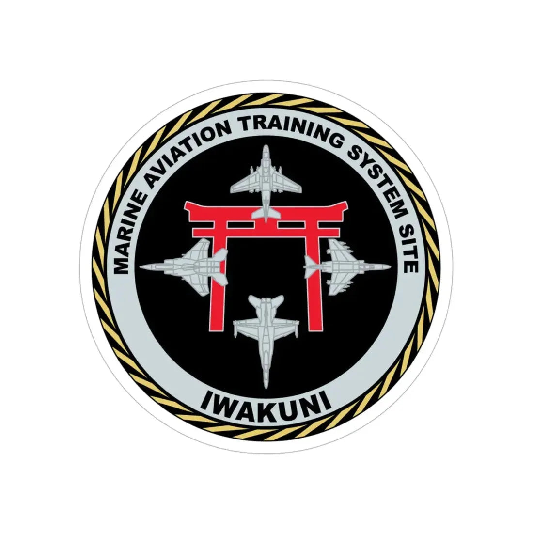 Marine Aviation Training System Site Iwakuni (USMC) Transparent STICKER Die-Cut Vinyl Decal - The Sticker Space