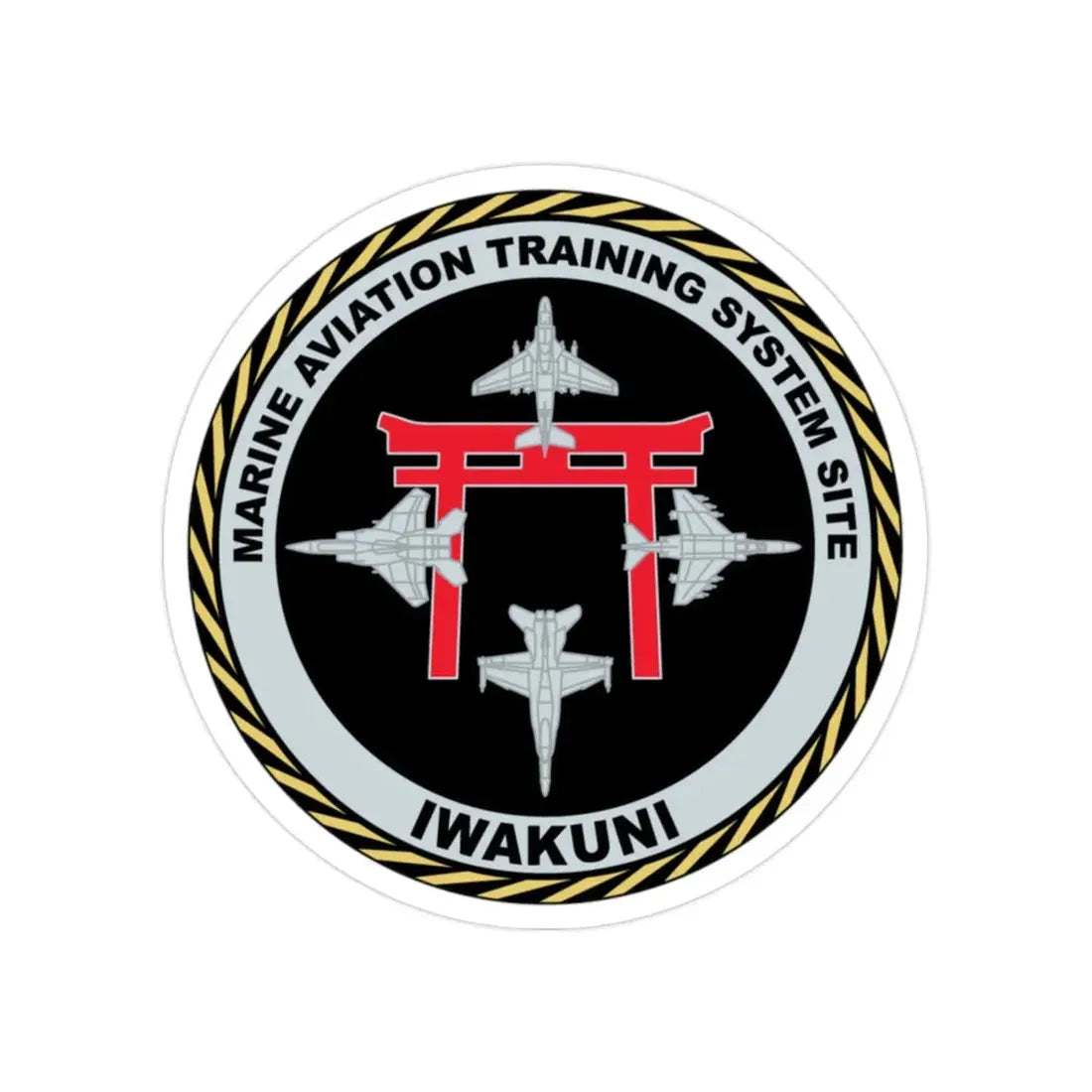 Marine Aviation Training System Site Iwakuni (USMC) Transparent STICKER Die-Cut Vinyl Decal - The Sticker Space