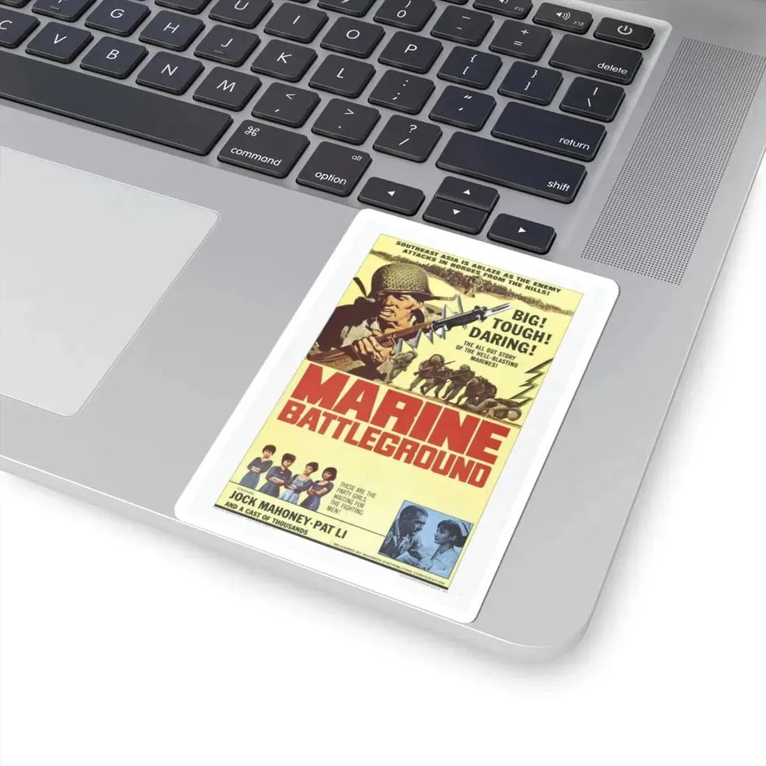 Marine Battleground 1966 Movie Poster - STICKER Vinyl Kiss-Cut Decal - The Sticker Space