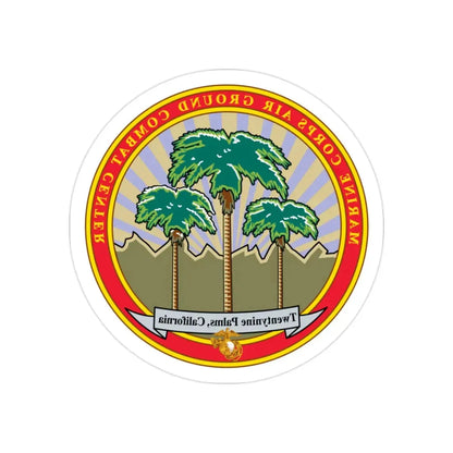 Marine Corps Air Ground Combat Center 29 Palms (USMC) REVERSE PRINT Transparent Die-Cut STICKER - The Sticker Space