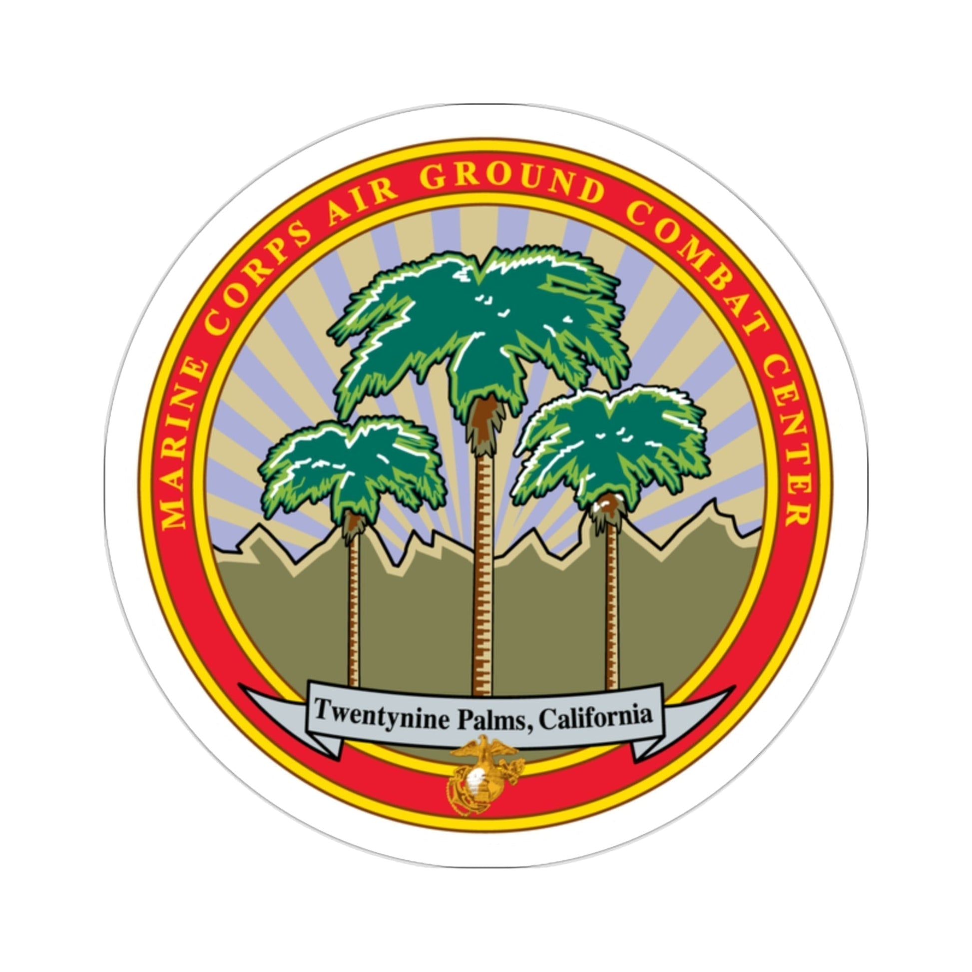 Marine Corps Air Ground Combat Center 29 Palms (USMC) STICKER Vinyl Die-Cut Decal-2 Inch-The Sticker Space