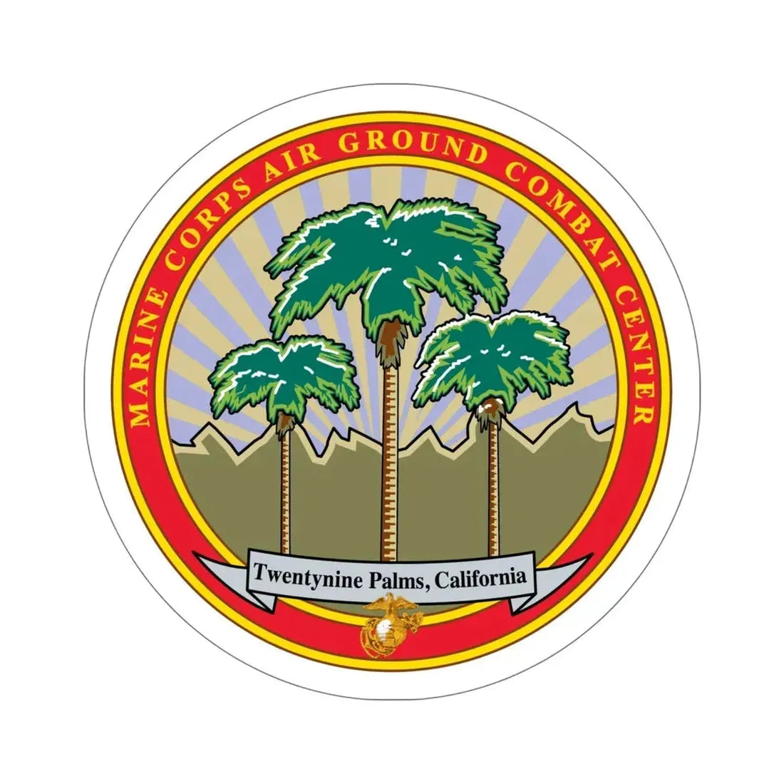 Marine Corps Air Ground Combat Center 29 Palms (USMC) STICKER Vinyl Die-Cut Decal 6 Inch - The Sticker Space