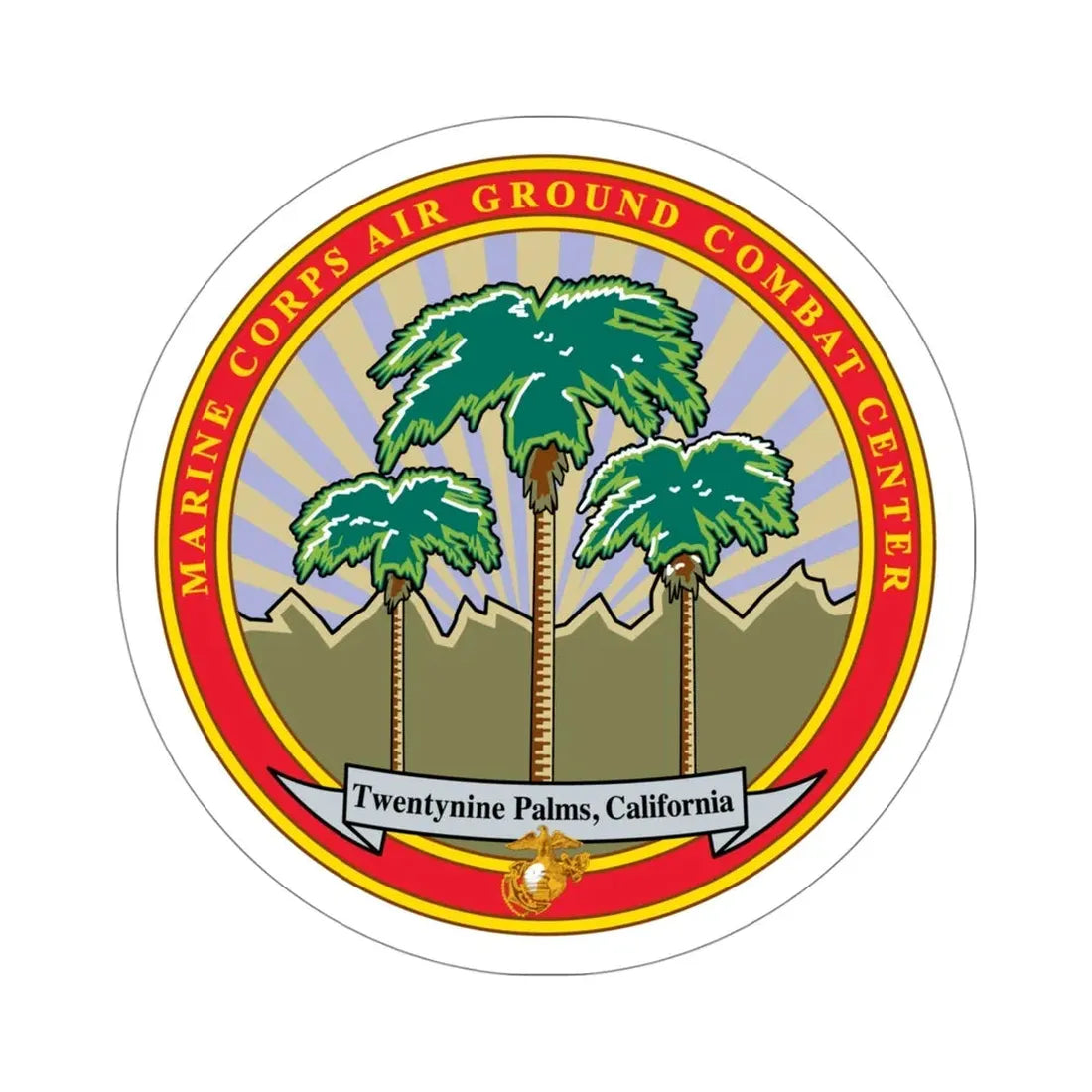 Marine Corps Air Ground Combat Center 29 Palms (USMC) STICKER Vinyl Die-Cut Decal - The Sticker Space