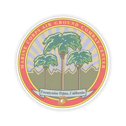 Marine Corps Air Ground Combat Center 29 Palms (USMC) STICKER Vinyl Kiss-Cut Decal 6 Inch Transparent - The Sticker Space