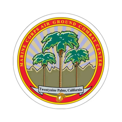 Marine Corps Air Ground Combat Center 29 Palms (USMC) STICKER Vinyl Kiss-Cut Decal 6 Inch White - The Sticker Space
