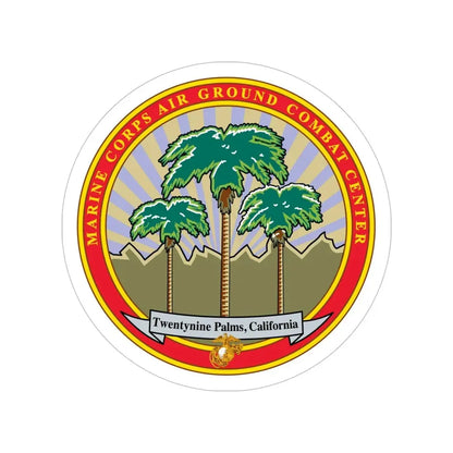 Marine Corps Air Ground Combat Center 29 Palms (USMC) Transparent STICKER Die-Cut Vinyl Decal 5 Inch - The Sticker Space